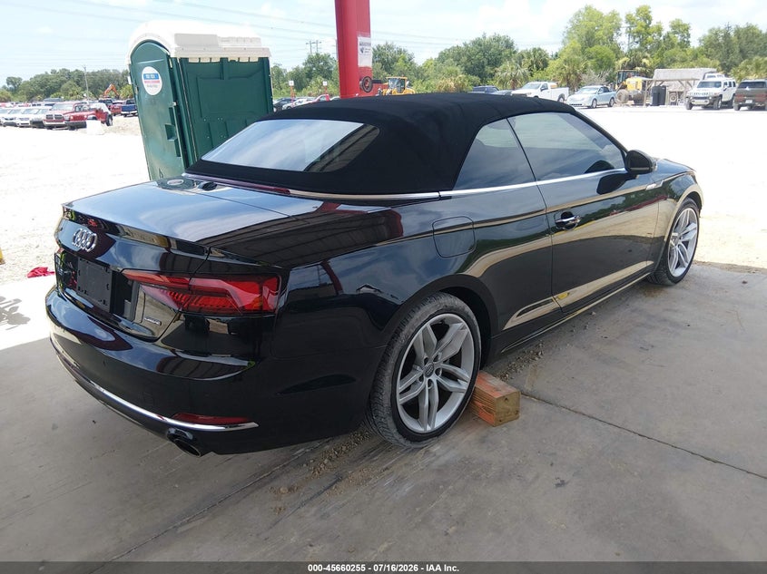 2019 Audi A5 VIN WAUYNGF55KN011465 IAAI salvage auction — FRONT END, Salvage Title, sold $6,500 on 2026-08-26 (photo 4)
