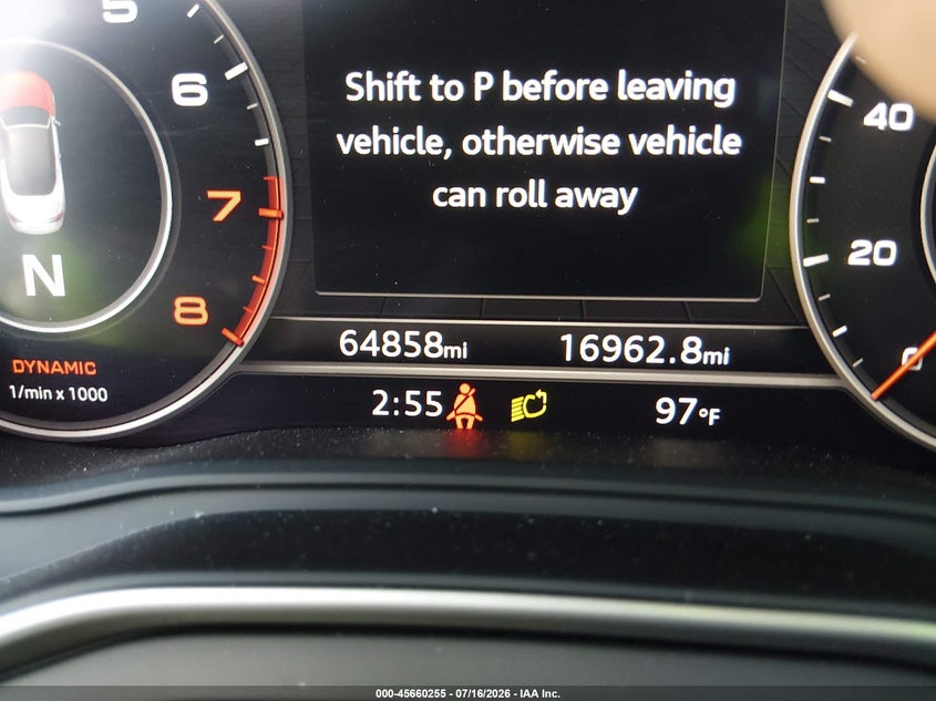 2019 Audi A5 VIN WAUYNGF55KN011465 IAAI salvage auction — FRONT END, Salvage Title, sold $6,500 on 2026-08-26 (photo 7)