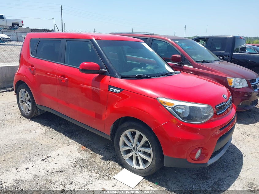 2018 Kia Soul VIN KNDJP3A50J7622196 IAAI salvage auction — NORMAL WEAR, Clear (Oklahoma), sold $25 on 2026-07-28 (photo 1)