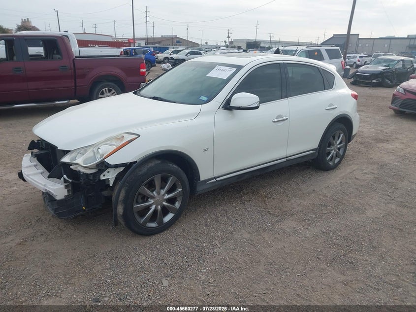 2017 Infiniti Qx50 VIN JN1BJ0RP7HM382895 IAAI salvage auction — FRONT END, Salvage (Texas), sold $1,150 on 2026-08-20 (photo 2)