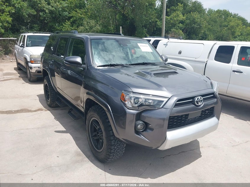 2021 Toyota 4runner VIN JTERU5JR3M5865314 IAAI salvage auction — LEFT FRONT, Salvage (California), sold $21,100 on 2026-07-29 (photo 1)