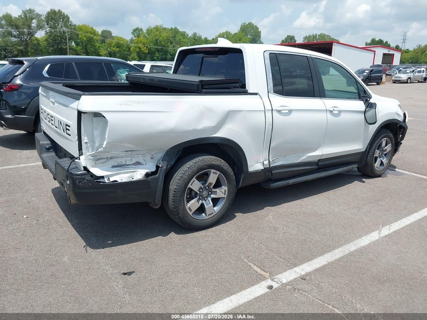 2025 Honda Ridgeline VIN 5FPYK3F52SB007321 IAAI salvage auction — SIDE, Salvage Title, sold $11,900 on 2026-08-18 (photo 4)