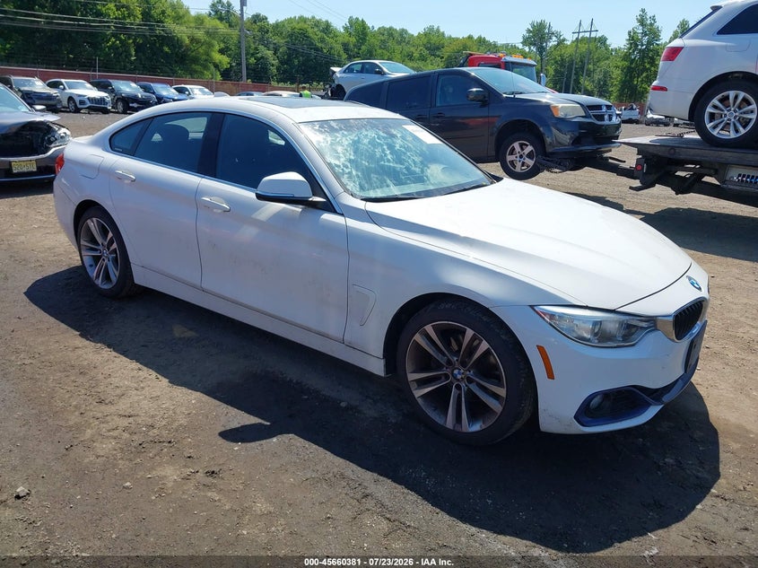 2016 BMW 4er VIN WBA4C9C50GG135966 IAAI salvage auction — LEFT SIDE, Salvage Title, sold $3,100 on 2026-08-19 (photo 1)