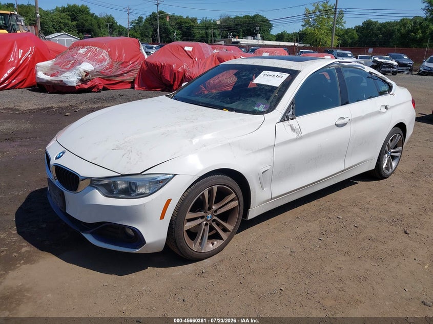 2016 BMW 4er VIN WBA4C9C50GG135966 IAAI salvage auction — LEFT SIDE, Salvage Title, sold $3,100 on 2026-08-19 (photo 2)