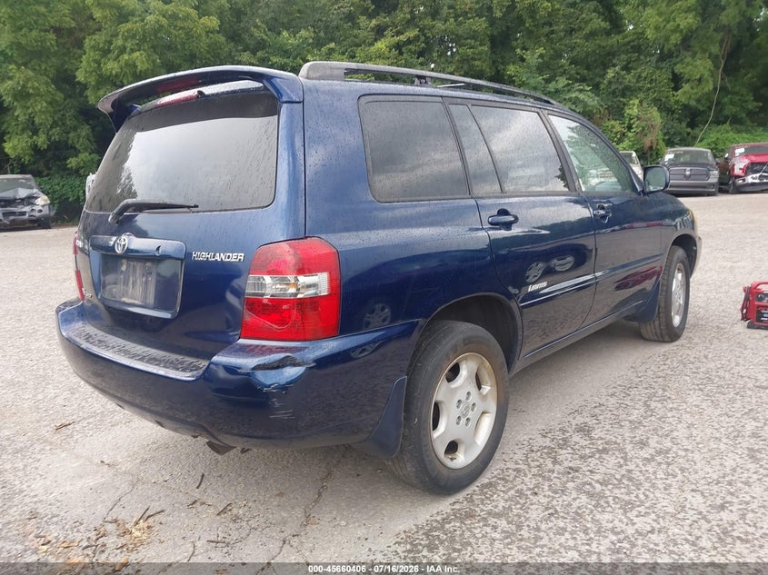 2007 Toyota Highlander VIN JTEEP21A070226890 IAAI salvage auction — NORMAL WEAR, Clear (Kansas), sold $275 on 2026-07-29 (photo 4)
