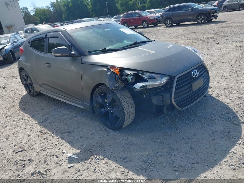 2013 Hyundai Veloster VIN KMHTC6AE3DU172504 IAAI salvage auction — RIGHT FRONT, Salvage Title, sold $700 on 2026-08-01 (photo 1)