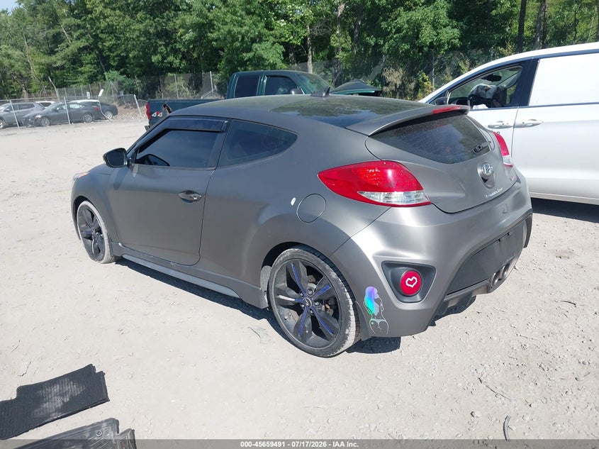 2013 Hyundai Veloster VIN KMHTC6AE3DU172504 IAAI salvage auction — RIGHT FRONT, Salvage Title, sold $700 on 2026-08-01 (photo 3)