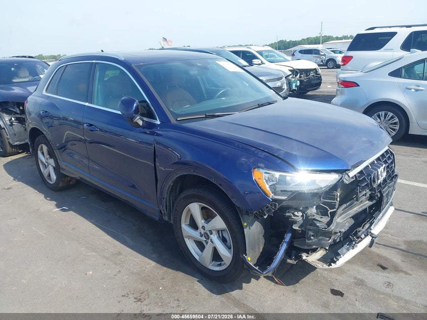 2022 Audi Q3 VIN WA1AUCF3XN1093519 IAAI salvage auction — FRONT END, Salvage (North Carolina), sold $4,750 on 2026-08-22 (photo 1)
