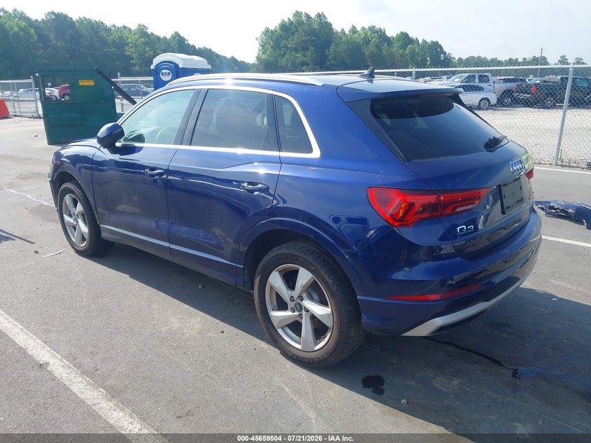 2022 Audi Q3 VIN WA1AUCF3XN1093519 IAAI salvage auction — FRONT END, Salvage (North Carolina), sold $4,750 on 2026-08-22 (photo 3)