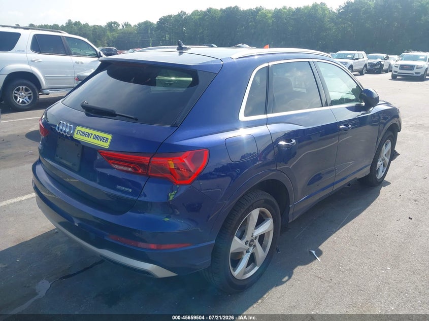 2022 Audi Q3 VIN WA1AUCF3XN1093519 IAAI salvage auction — FRONT END, Salvage (North Carolina), sold $4,750 on 2026-08-22 (photo 4)
