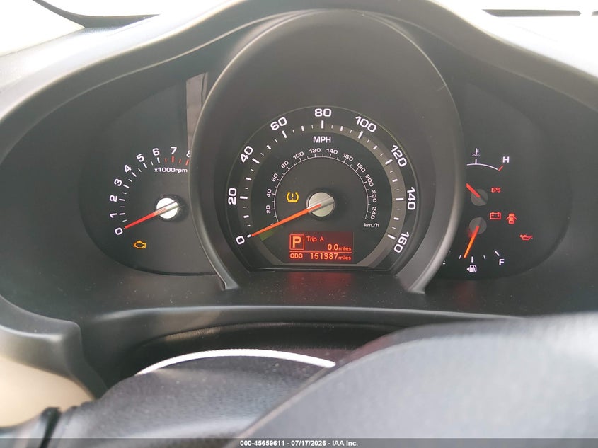 2013 Kia Sportage VIN KNDPB3A22D7371782 IAAI salvage auction — NORMAL WEAR, Original (Texas), sold $1,250 on 2026-07-24 (photo 7)