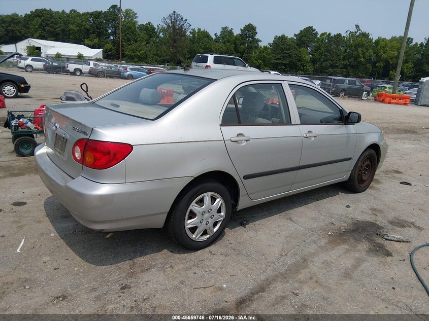 2003 Toyota Corolla VIN JTDBR32E532007804 IAAI salvage auction — NORMAL WEAR, Clear (Virginia), sold $725 on 2026-07-24 (photo 4)