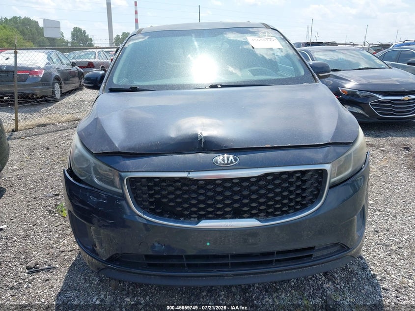 2016 Kia SEDONA VIN KNDMB5C16G6140039 IAAI salvage auction — FRONT END, Clear (Indiana), sold $25 on 2026-07-29 (photo 6)
