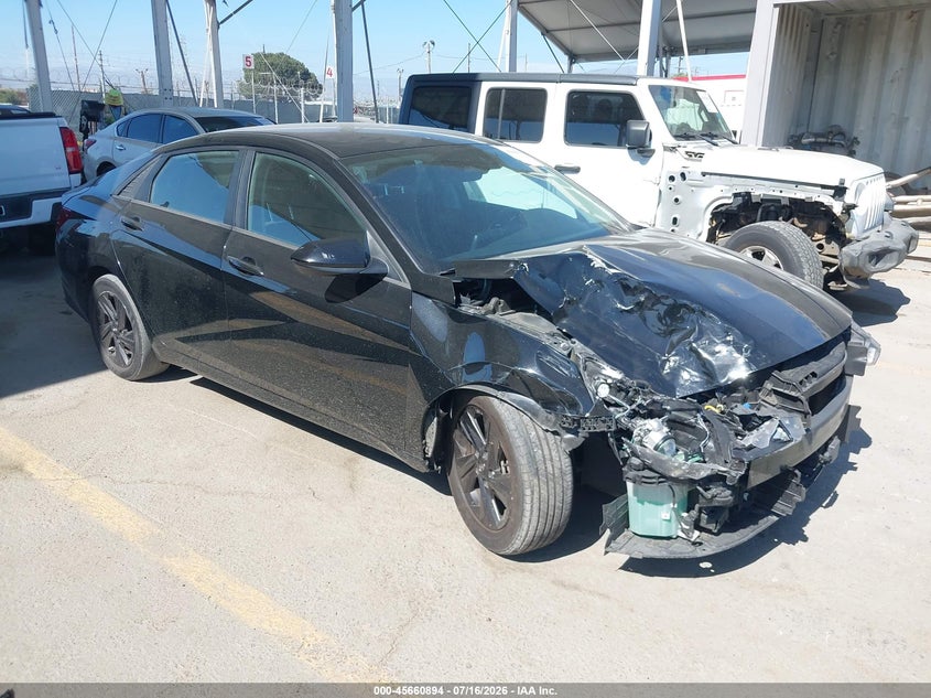 2022 Hyundai Elantra VIN 5NPLS4AG2NH074539 IAAI salvage auction — FRONT END, Salvage (California), sold $2,350 on 2026-08-21 (photo 1)