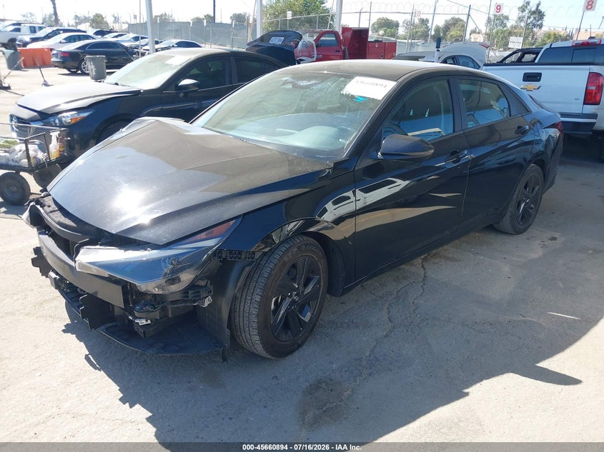2022 Hyundai Elantra VIN 5NPLS4AG2NH074539 IAAI salvage auction — FRONT END, Salvage (California), sold $2,350 on 2026-08-21 (photo 2)
