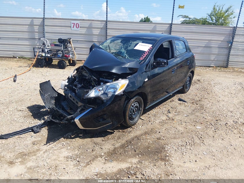 2024 Mitsubishi Mirage VIN ML32AUHJ3RH026135 IAAI salvage auction — FRONT END, Certificate Of Destruction (Florida), sold $350 on 2026-07-22 (photo 2)