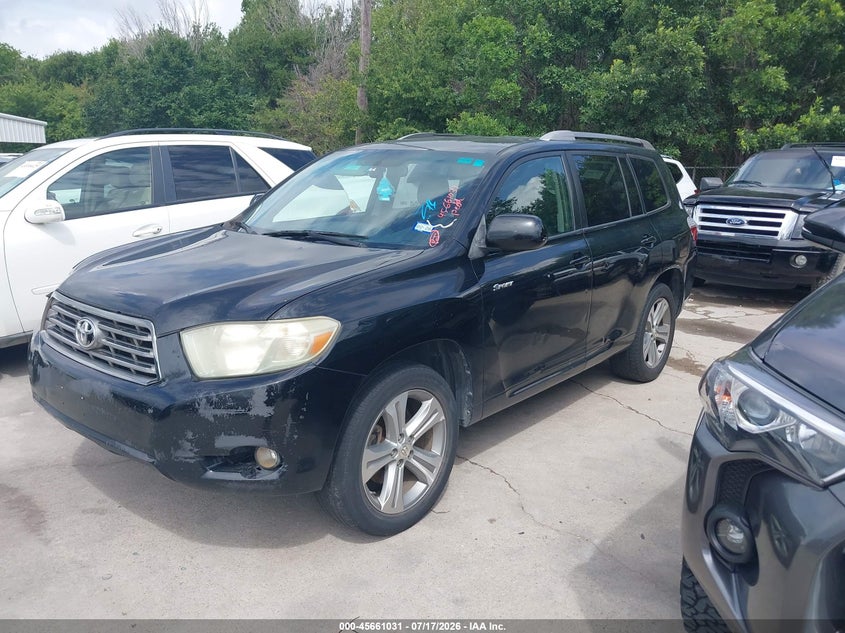 2008 Toyota Highlander VIN JTEES43A482068664 IAAI salvage auction — NORMAL WEAR, Original (Texas), sold $825 on 2026-07-27 (photo 2)