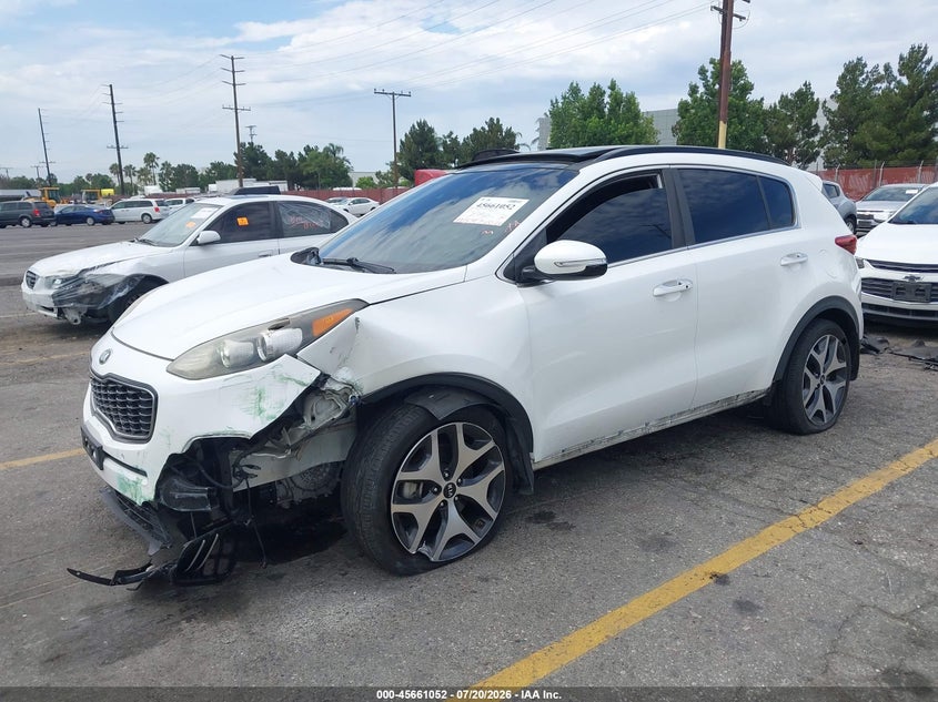 2018 Kia Sportage VIN KNDPR3A62J7379164 IAAI salvage auction — FRONT END, Salvage (California), sold $2,450 on 2026-08-01 (photo 2)