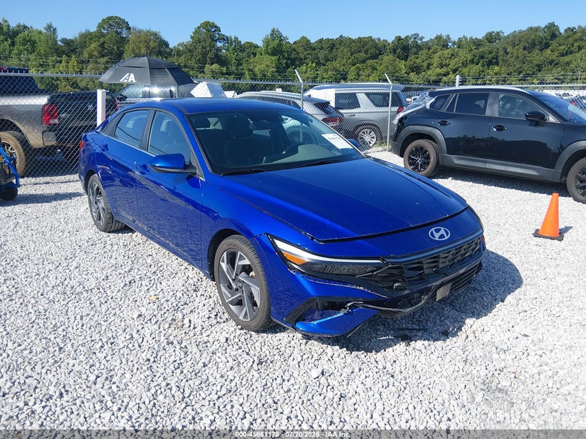 2025 Hyundai Elantra VIN KMHLS4DG7SU880580 IAAI salvage auction — FRONT END, Enterprise Vehicles Clear Only (Texas), sold $11,500 on 2026-07-22 (photo 1)