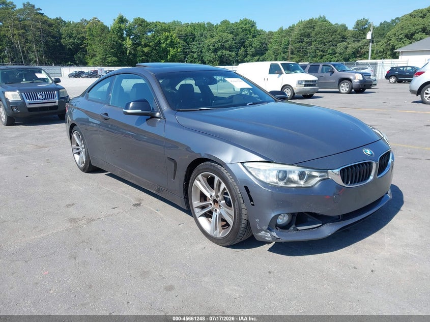 2014 BMW 4 series VIN WBA3N3C59EK231043 IAAI salvage auction — NORMAL WEAR, Repossession Paperwork (Georgia), sold $675 on 2026-08-12 (photo 1)