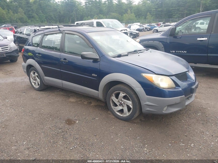 2003 Pontiac Vibe VIN 5Y2SL628X3Z436358 IAAI salvage auction — REAR END, Clear (Massachusetts), sold $25 on 2026-07-24 (photo 1)