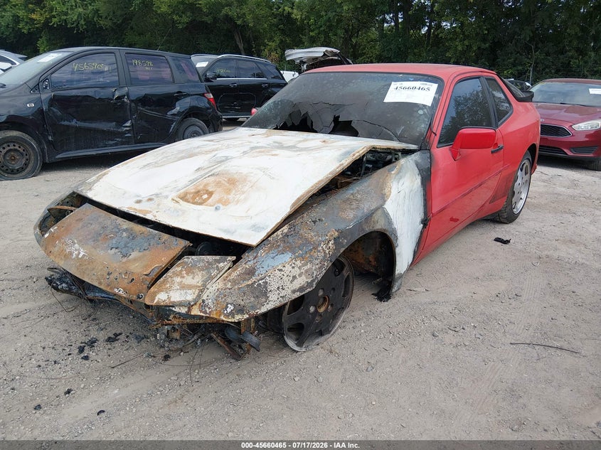 1989 Porsche 944 VIN WP0AA2958KN150875 IAAI salvage auction — ENGINE BURN, Salvage (Indiana), sold $850 on 2026-08-12 (photo 2)