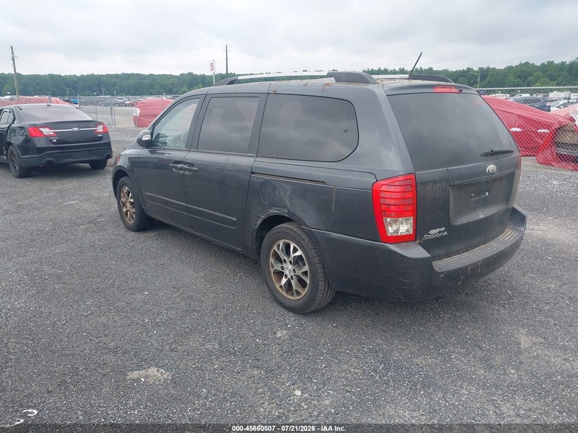 2014 Kia SEDONA VIN KNDMG4C76E6538834 IAAI salvage auction — NORMAL WEAR, Clear (Delaware), sold $225 on 2026-07-30 (photo 3)