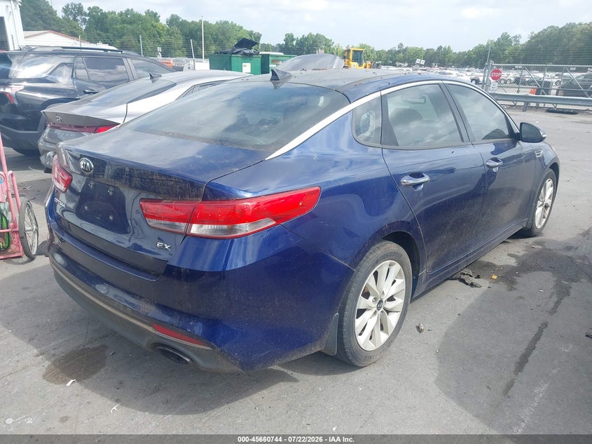 2016 Kia Optima VIN 5XXGU4L38GG006587 IAAI salvage auction — NORMAL WEAR, Clear-Dealer Only (North Carolina), sold $350 on 2026-07-29 (photo 4)