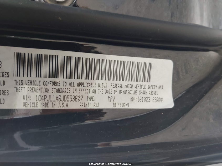2018 Jeep Cherokee VIN 1C4PJLLX6JD553607 IAAI salvage auction — FRONT END, Salvage (Ohio), sold $825 on 2026-08-01 (photo 9)