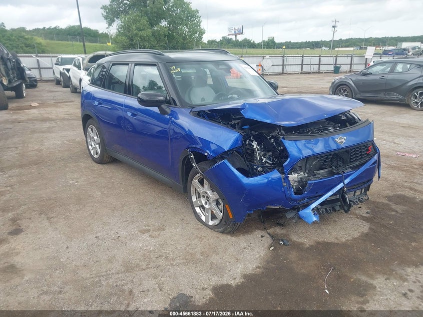 2026 Mini Countryman VIN WMZ23GA09T7V29868 IAAI salvage auction — FRONT END, Rebuildable (Florida), sold $25 on 2026-07-29 (photo 1)