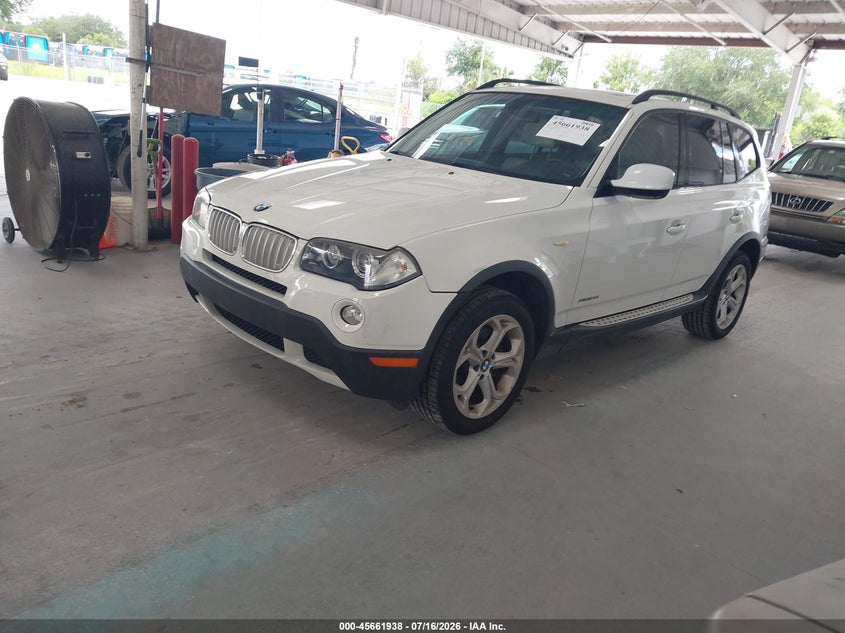 2010 BMW X3 VIN WBXPC9C4XAWJ38588 IAAI salvage auction — LEFT FRONT, Clear (Florida), sold $500 on 2026-07-22 (photo 2)