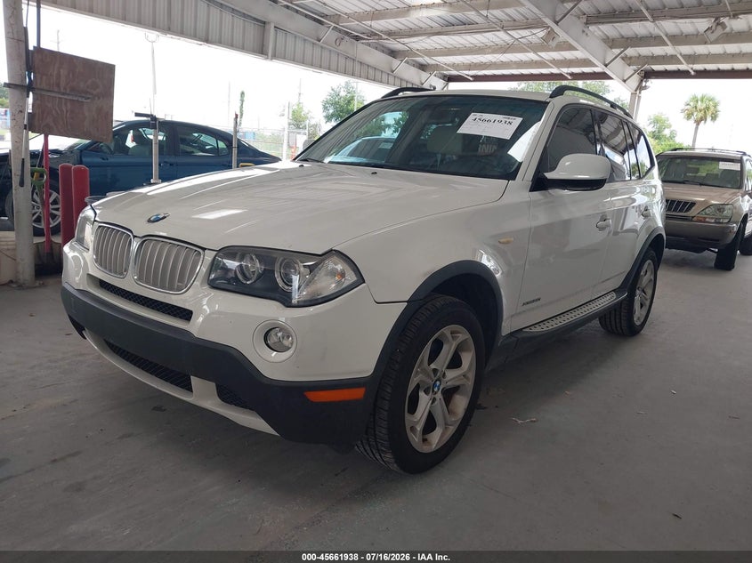 2010 BMW X3 VIN WBXPC9C4XAWJ38588 IAAI salvage auction — LEFT FRONT, Clear (Florida), sold $500 on 2026-07-22 (photo 6)