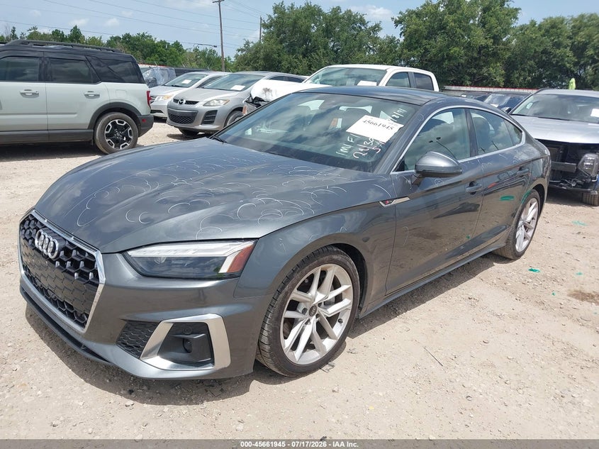 2024 Audi A5 VIN WAUFACF53RA095833 IAAI salvage auction — HAIL, Salvage Title, sold $19,500 on 2026-07-23 (photo 2)