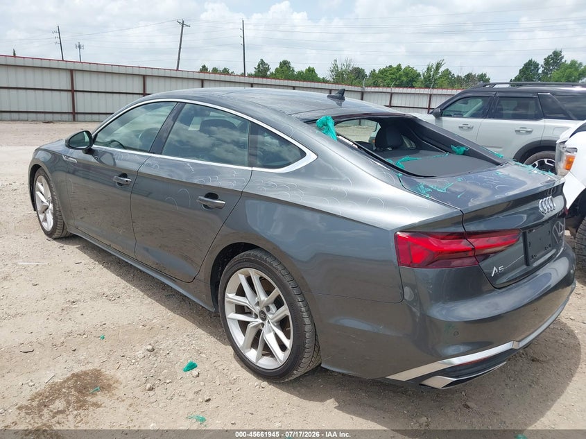 2024 Audi A5 VIN WAUFACF53RA095833 IAAI salvage auction — HAIL, Salvage Title, sold $13,000 on 2026-07-22 (photo 3)