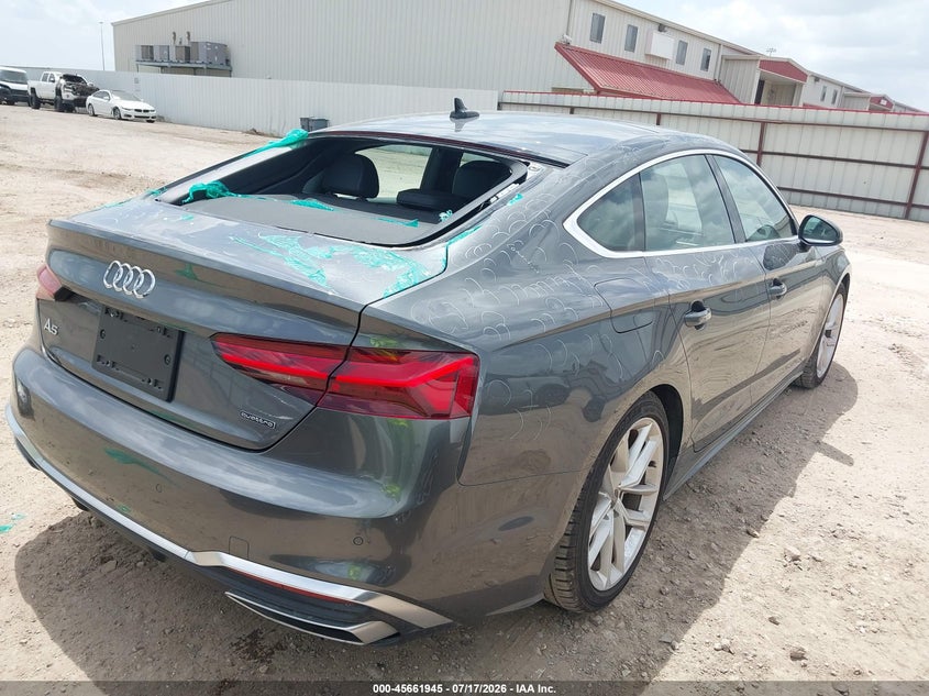 2024 Audi A5 VIN WAUFACF53RA095833 IAAI salvage auction — HAIL, Salvage Title, sold $19,500 on 2026-07-23 (photo 4)