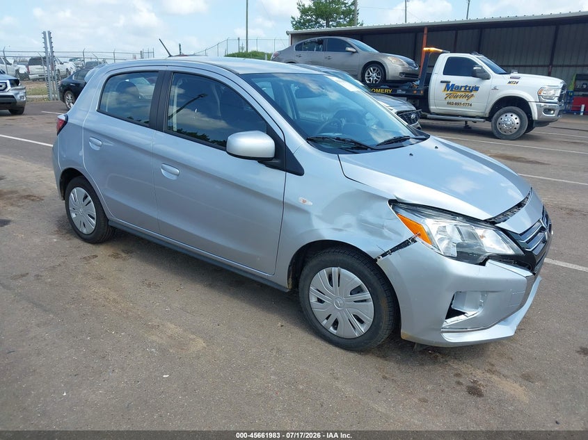 2024 Mitsubishi Mirage VIN ML32AUHJ9RH025474 IAAI salvage auction — RIGHT FRONT, Enterprise Vehicles Clear Only (Illinois), sold $7,375 on 2026-07-22 (photo 1)