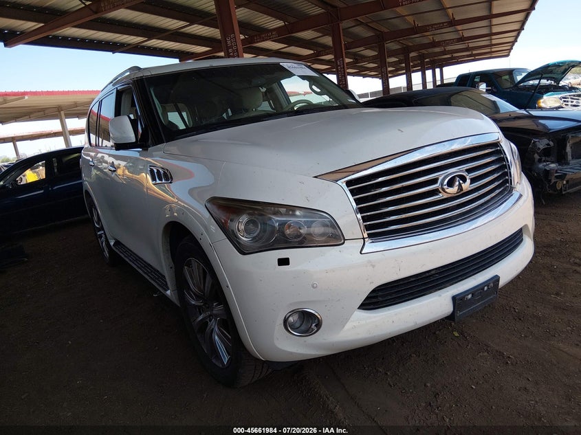 2012 Infiniti Qx56 VIN JN8AZ2NE7C9022639 IAAI salvage auction — SIDE, Wait Title, sold $2,000 on 2026-08-03 (photo 1)