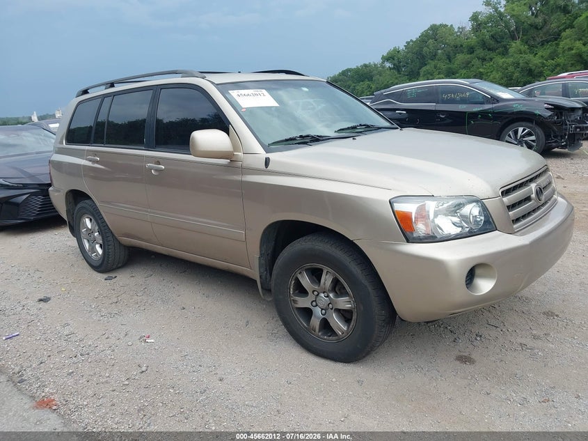 2006 Toyota Highlander VIN JTEDP21A960101803 IAAI salvage auction — NORMAL WEAR, Clear (Missouri), sold $125 on 2026-07-29 (photo 1)