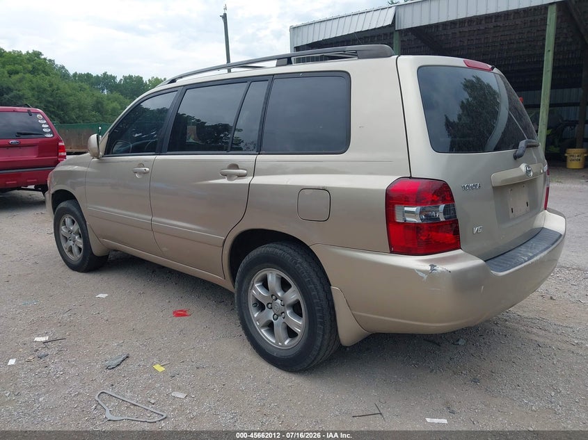 2006 Toyota Highlander VIN JTEDP21A960101803 IAAI salvage auction — NORMAL WEAR, Clear (Missouri), sold $125 on 2026-07-29 (photo 3)