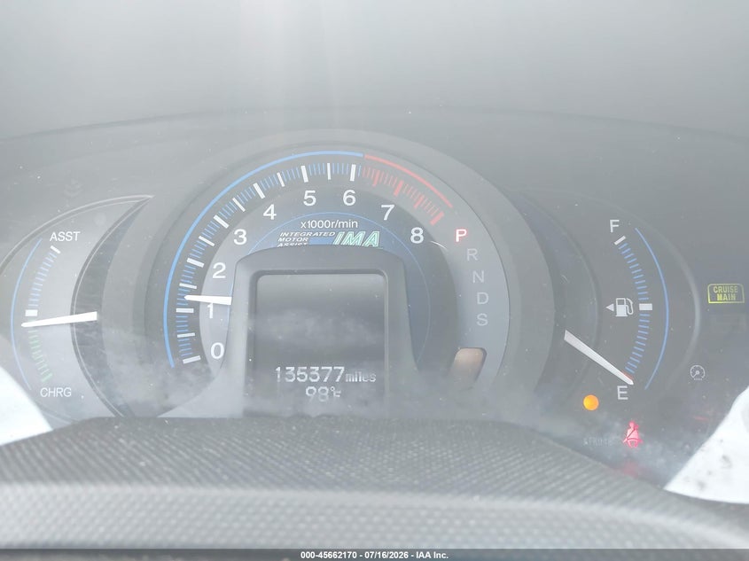 2012 Honda Insight VIN JHMZE2H75CS000833 IAAI salvage auction — NORMAL WEAR, Original (Ohio), sold $175 on 2026-07-28 (photo 7)