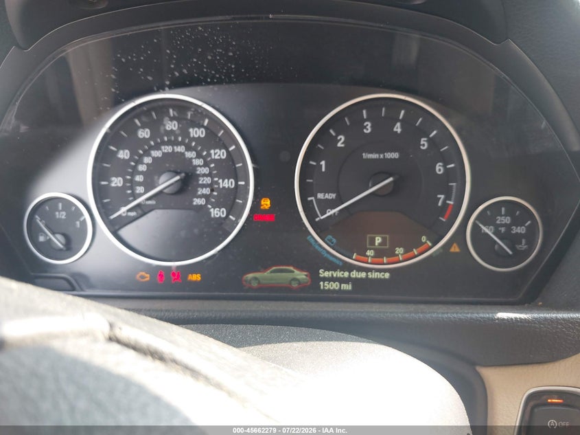 2014 BMW 3er VIN WBA3B3C56EJ982177 IAAI salvage auction — LEFT FRONT, Salvage Title, sold $1,100 on 2026-08-07 (photo 7)