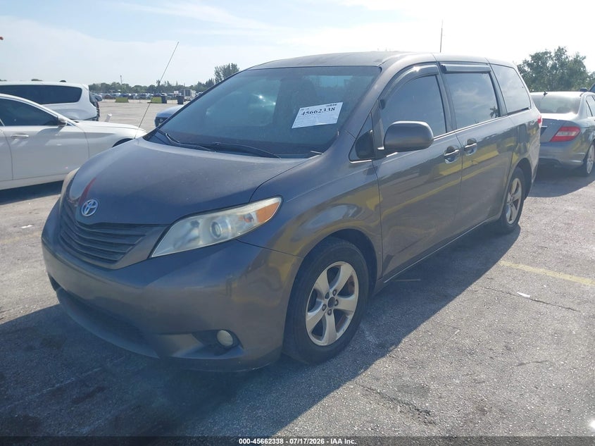 2012 Toyota Sienna VIN 5TDZK3DC9CS192009 IAAI salvage auction — RIGHT REAR, Clear (Florida), sold $800 on 2026-07-23 (photo 2)