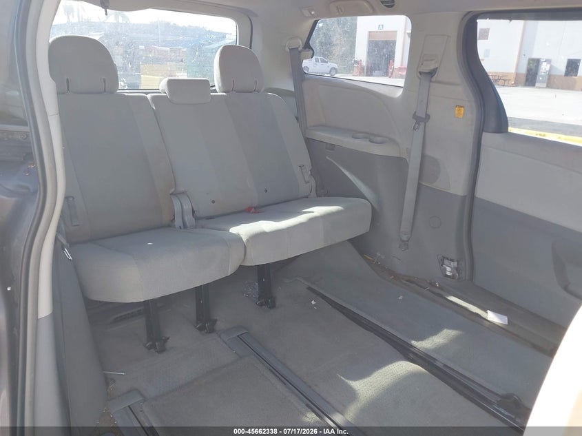 2012 Toyota Sienna VIN 5TDZK3DC9CS192009 IAAI salvage auction — RIGHT REAR, Clear (Florida), sold $800 on 2026-07-23 (photo 8)