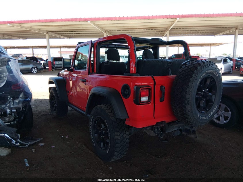 2021 Jeep Wrangler / VIN 1C4HJXAG1MW794160 IAAI salvage auction — RIGHT REAR, Salvage Title, sold $11,500 on 2026-08-01 (photo 3)
