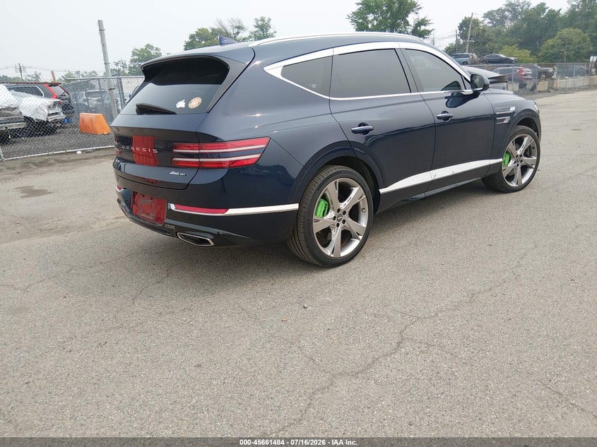 2023 Genesis Gv80 VIN KMUHCESC3PU123659 IAAI salvage auction — LEFT FRONT, Clear (New York), sold $19,500 on 2026-07-29 (photo 4)