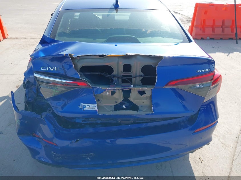 2024 Honda Civic VIN 2HGFE2F52RH539014 IAAI salvage auction — REAR END, Salvage Title, sold $10,100 on 2026-08-22 (photo 6)