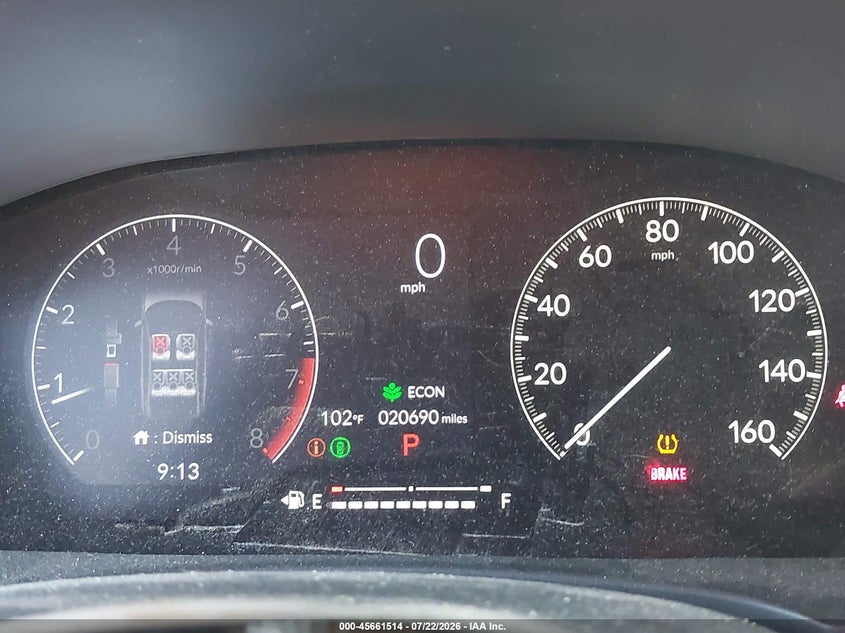 2024 Honda Civic VIN 2HGFE2F52RH539014 IAAI salvage auction — REAR END, Salvage Title, sold $10,100 on 2026-08-22 (photo 7)
