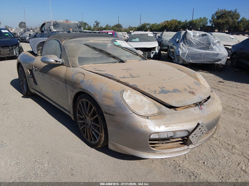 2008 Porsche Boxster VIN WP0CB29818U731147 IAAI salvage auction — UNKNOWN, Salvage (California), sold $5,175 on 2026-08-17 (photo 1)