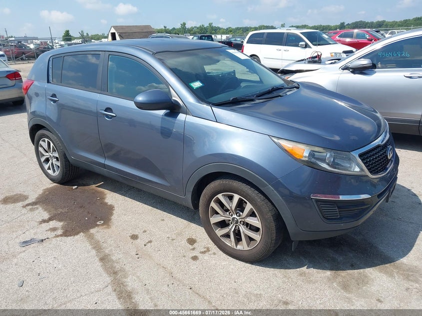 2016 Kia Sportage VIN KNDPB3AC3G7868367 IAAI salvage auction — NORMAL WEAR, Clear (Missouri), sold $1,050 on 2026-07-22 (photo 1)