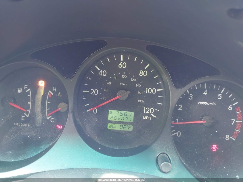 2004 Subaru Forester VIN JF1SG63604H729104 IAAI salvage auction — FRONT END, Clear (Georgia), sold $250 on 2026-07-31 (photo 7)